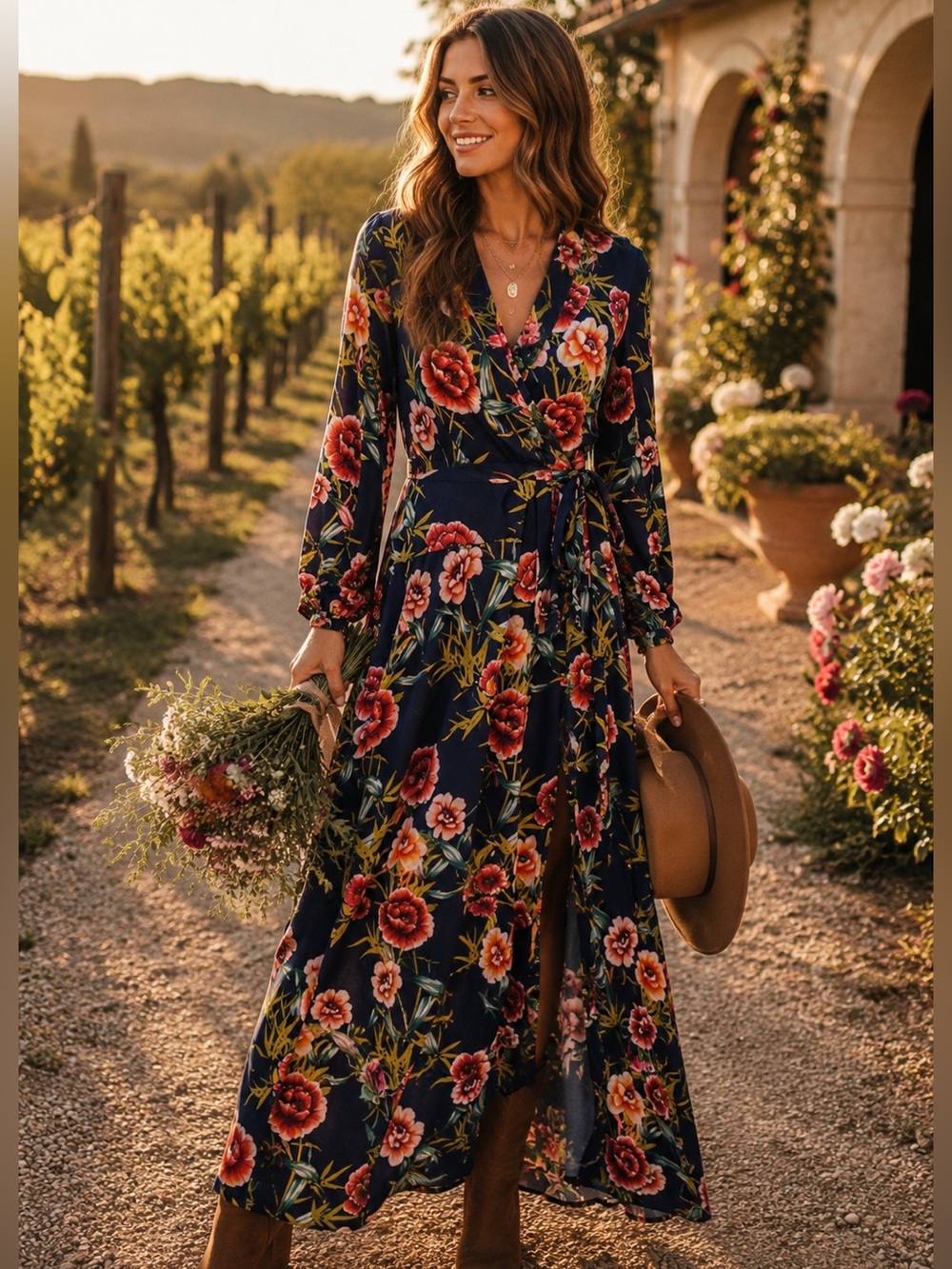 Nasty Gal Cottagecore Floral Maxi Dress Fairy Boho Romantic Size 6